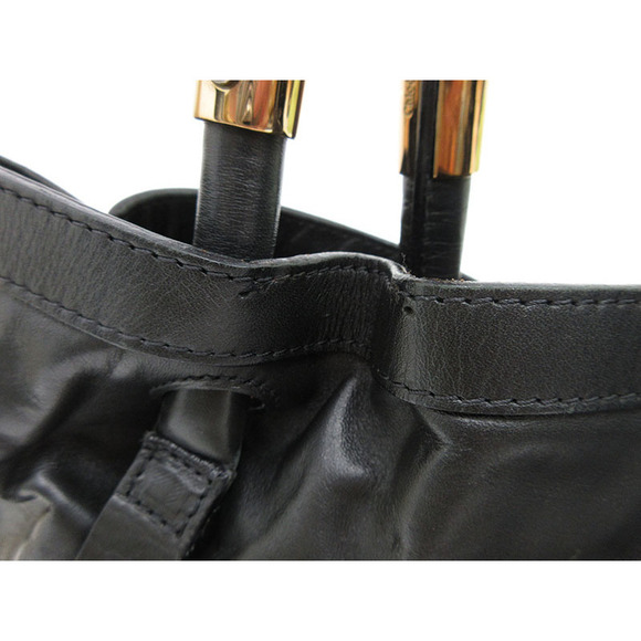 Chloe Bag Leather Shoulder Tote Victoria Black - Picture 8 of 11